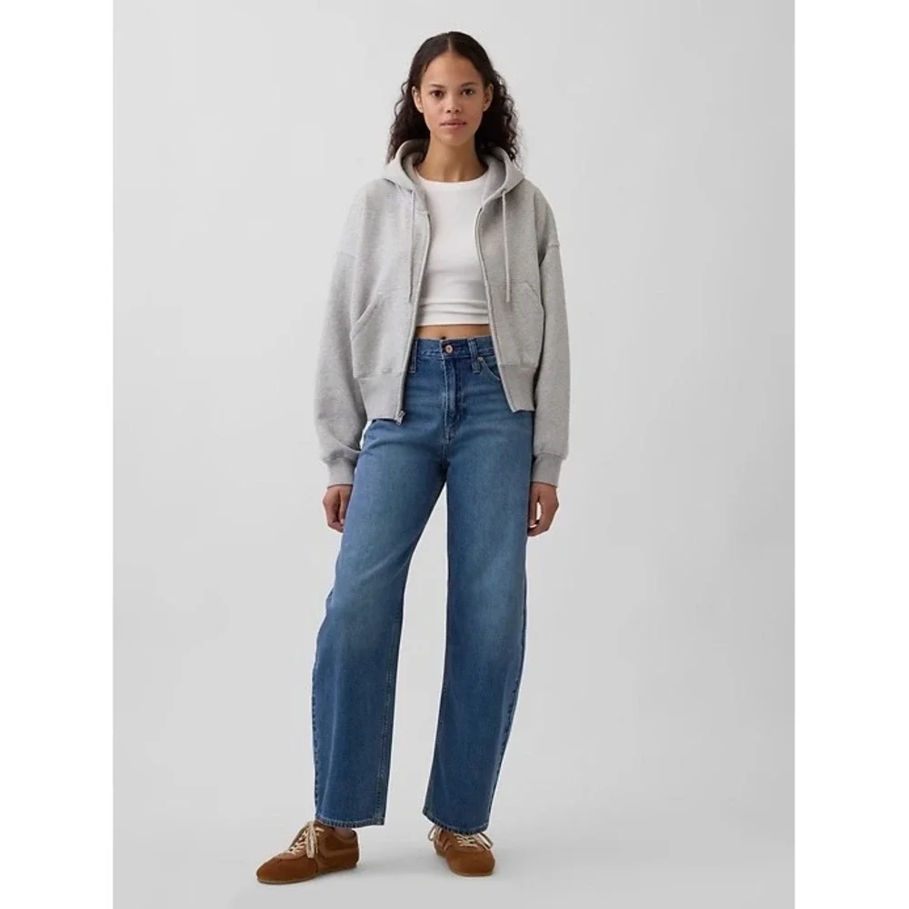 Gap Barrel High Rise Jeans Womens 29/8R Medium Wash Blue Denim 100% Cotton
